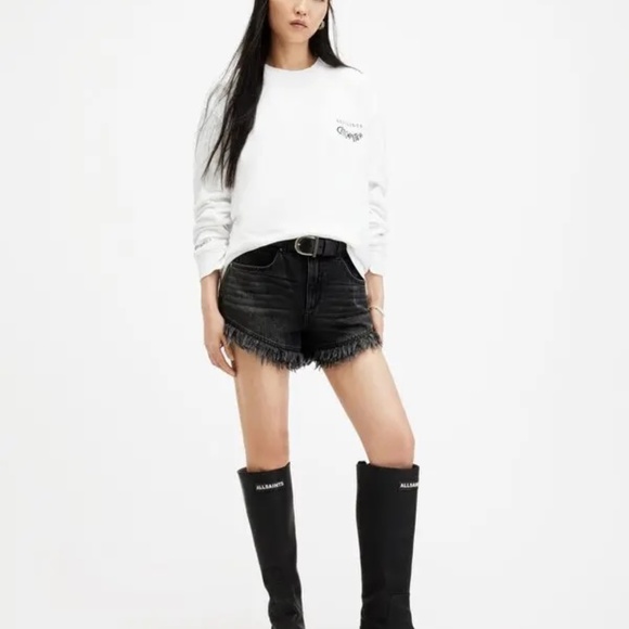 ALLSAINTS Caliwater Relaxed Fit Sweatshirt XS MSRP $169 - Picture 4 of 14